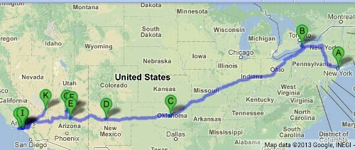 Résumé de notre road trip