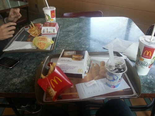 Premier repas sur la route